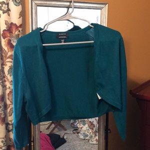 Teal shrug sweater